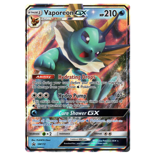 Pokemon - Sun & Moon - SM Black Star Promos - Vaporeon GX - SM172