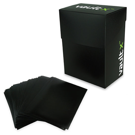 Vault X - Small Deck Box w/ 100 Card Sleeves - Black