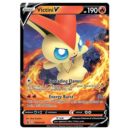 Pokemon - Sword & Shield - SWSH Black Star Promos - Victini V - SWSH104