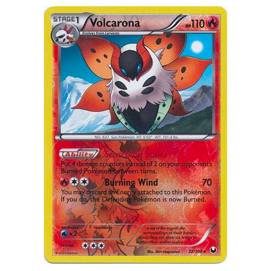 Pokemon - Black & White - Dark Explorers - (Reverse Holo) Volcarona - 22/108