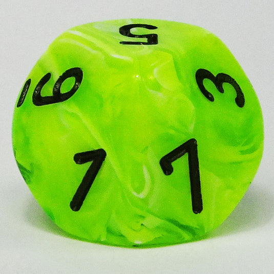 Chessex - Signature 16mm D10 - Vortex - Green with Black