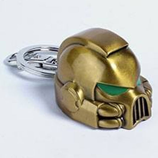 Warhammer 40K - Space Marine MKVII Helmet Gold Keychain