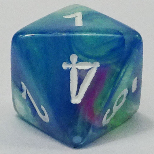 Chessex - Signature 16mm D8 - Festive - Waterlily with White