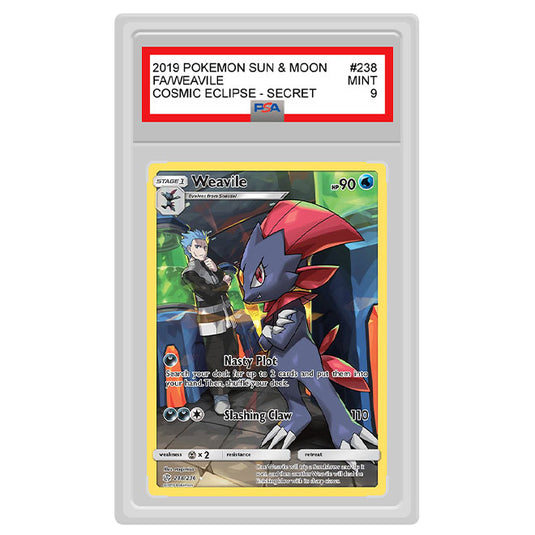 Pokemon - Sun & Moon - Cosmic Eclipse - Weavile - 238/236 - Graded Pokemon - Sun & Moon - Cosmic Eclipse - Weavile - 238/236 - Graded