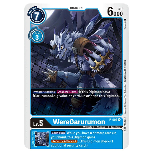 Digimon Card Game - Release Special Booster Ver.1.0 (BT01-03) - WereGarurumon (Promo) - P-008