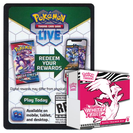 white code card pokemon Pokemon - Scarlet & Violet - White Flare - Elite Trainer Box