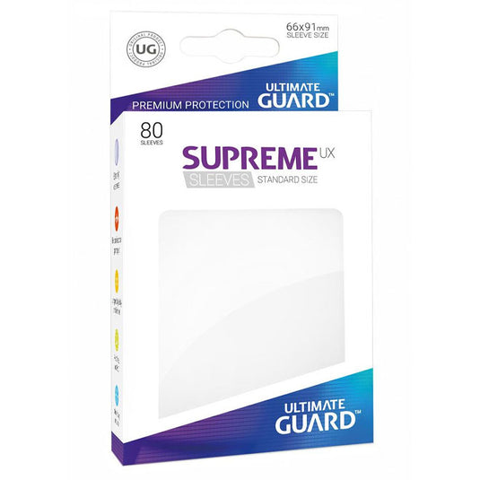 Ultimate Guard - Supreme UX Sleeves Standard Size - White (80 Sleeves)