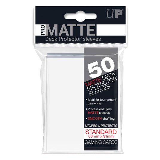 Ultra Pro - Standard Sleeves - Pro-Matte - White (50 Sleeves)
