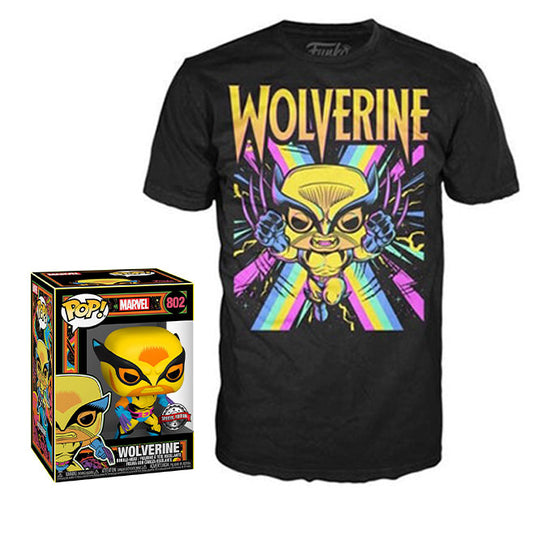 Funko POP! Vinyl & Medium Tee - Blacklight - Wolverine