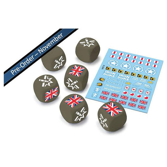 World of Tanks Miniatures Game - U.K. Dice and Decals