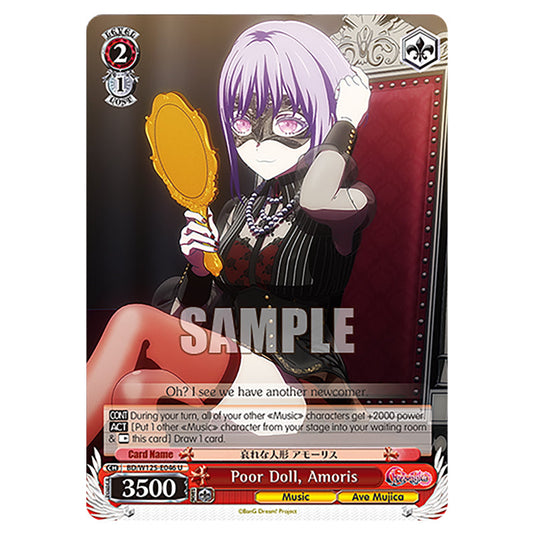 Poor Doll, Amoris BD/W125-E046 card from the Weiss Schwarz set MyGO!!!!! × Ave Mujica