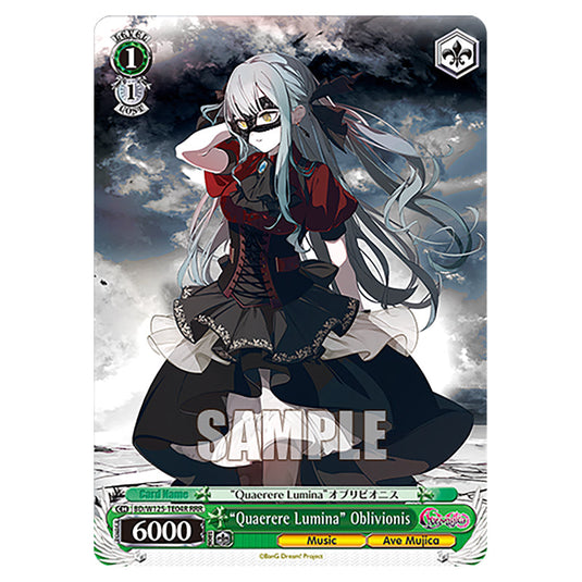 "Quaerere Lumina" Oblivionis BD/W125-TE04R card from the Weiss Schwarz set MyGO!!!!! × Ave Mujica