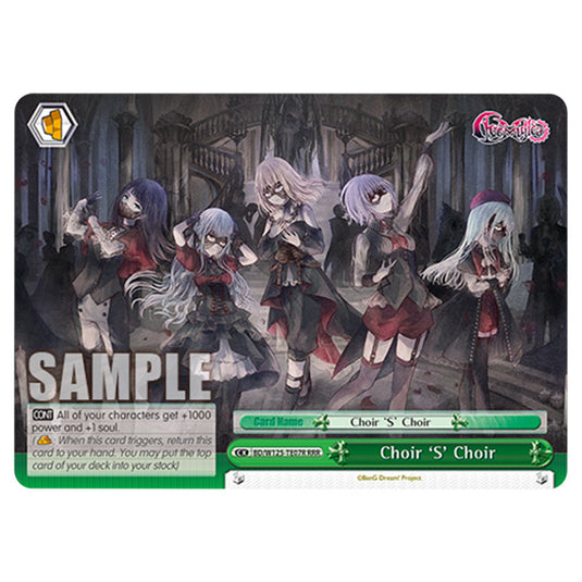 Choir 'S' Choir BD/W125-TE07R card from the Weiss Schwarz set MyGO!!!!! × Ave Mujica