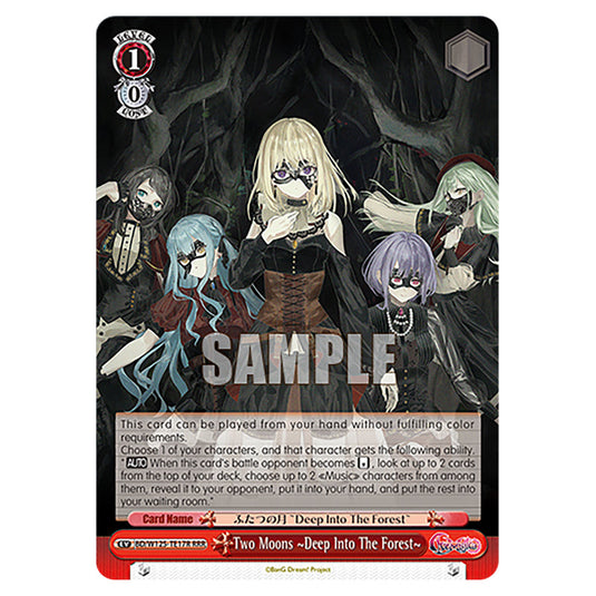 Two Moons ~Deep Into The Forest~ BD/W125-TE17R card from the Weiss Schwarz set MyGO!!!!! × Ave Mujica