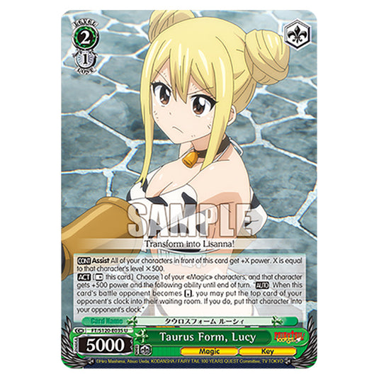 Taurus Form, Lucy FT/S120-E035 card from the Weiss Schwarz set Fairy Tail 100 Years Quest
