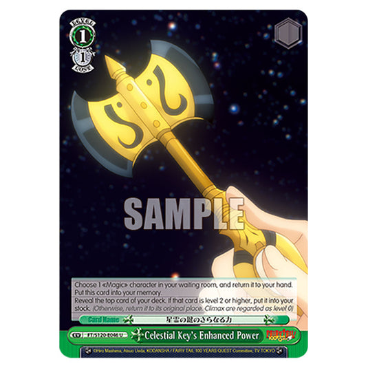 Celestial Key's Enhanced Power FT/S120-E046 card from the Weiss Schwarz set Fairy Tail 100 Years Quest