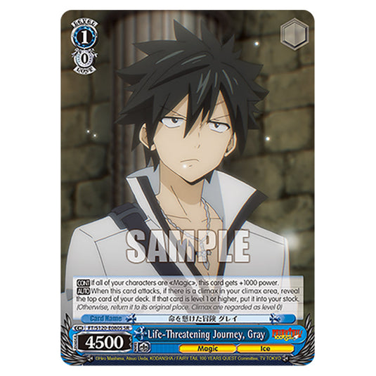 Life-Threatening Journey, Gray FT/S120-E080S card from the Weiss Schwarz set Fairy Tail 100 Years Quest