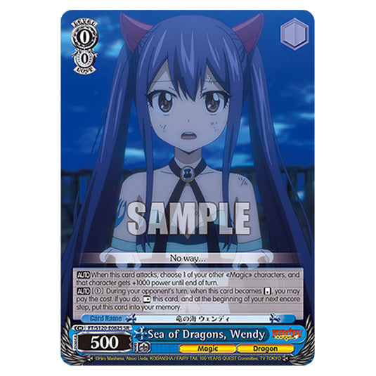 Sea of Dragons, Wendy FT/S120-E082S card from the Weiss Schwarz set Fairy Tail 100 Years Quest
