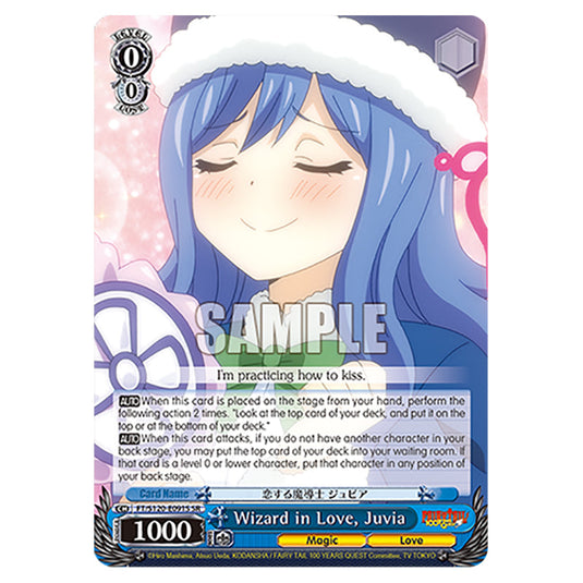 Wizard in Love, Juvia FT/S120-E091S card from the Weiss Schwarz set Fairy Tail 100 Years Quest