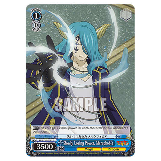 Slowly Losing Power, Mercphobia FT/S120-E092 card from the Weiss Schwarz set Fairy Tail 100 Years Quest