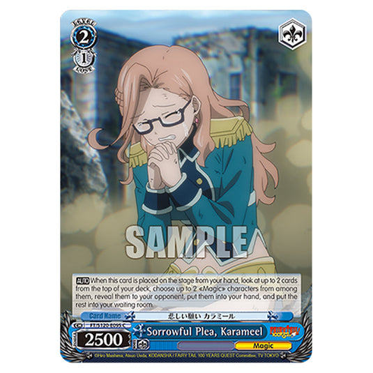Sorrowful Plea, Karameel FT/S120-E095 card from the Weiss Schwarz set Fairy Tail 100 Years Quest