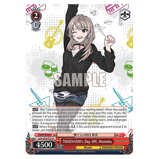 Character GCR/SE48-E35 card from the Weiss Schwarz set Girls Band Cry