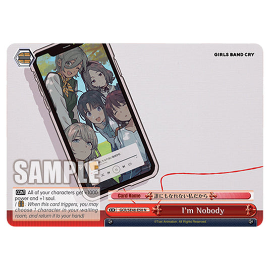 Climax GCR/SE48-E50 card from the Weiss Schwarz set Girls Band Cry