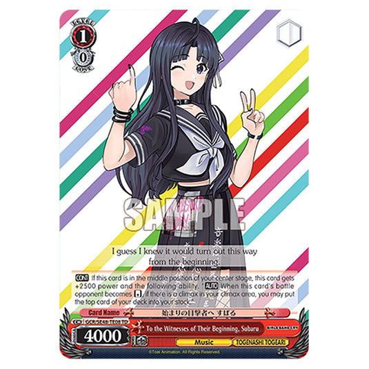 Character GCR/SE48-TE08 card from the Weiss Schwarz set Girls Band Cry