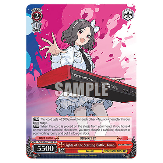 Character GCR/SE48-TE12 card from the Weiss Schwarz set Girls Band Cry