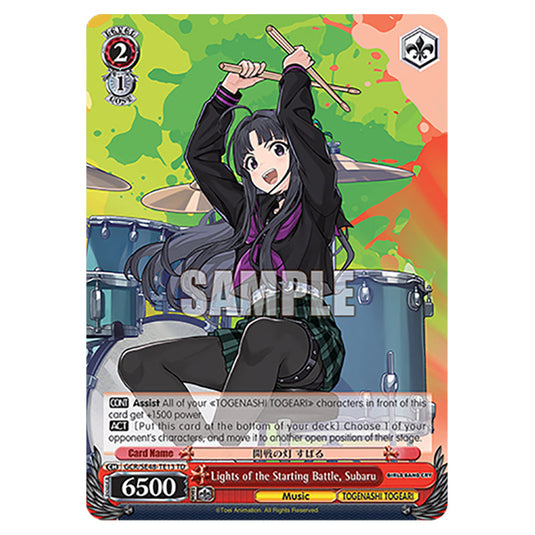 Character GCR/SE48-TE13 card from the Weiss Schwarz set Girls Band Cry