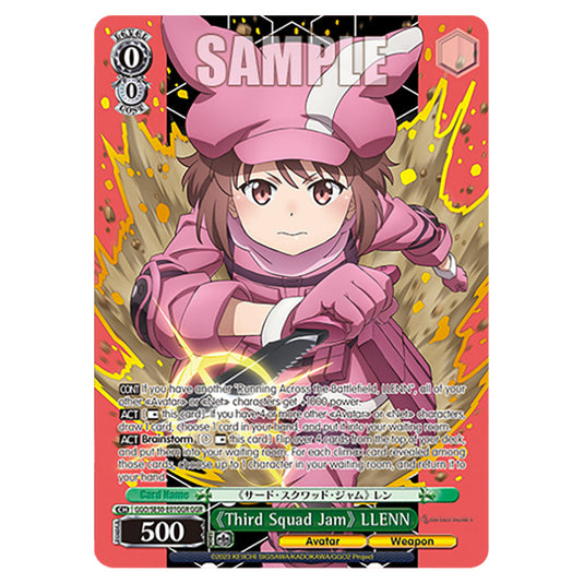 《Third Squad Jam》 LLENN GGO/SE50-E01GGR card from the Weiss Schwarz set SAO Alternative - Gun Gale Online - 2 