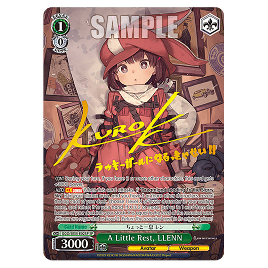 A Little Rest, LLENN GGO/SE50-E02SP card from the Weiss Schwarz set SAO Alternative - Gun Gale Online - 2 
