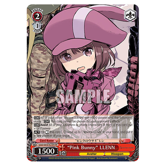 “Pink Bunny” LLENN GGO/SE50-E23H card from the Weiss Schwarz set SAO Alternative - Gun Gale Online - 2 