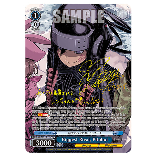 Biggest Rival, Pitohui GGO/SE50-E39SP card from the Weiss Schwarz set SAO Alternative - Gun Gale Online - 2 