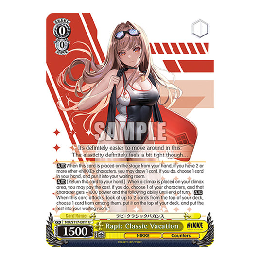 Character NIK/S117-E011 card from the Weiss Schwarz set GODDESS OF VICTORY: NIKKE