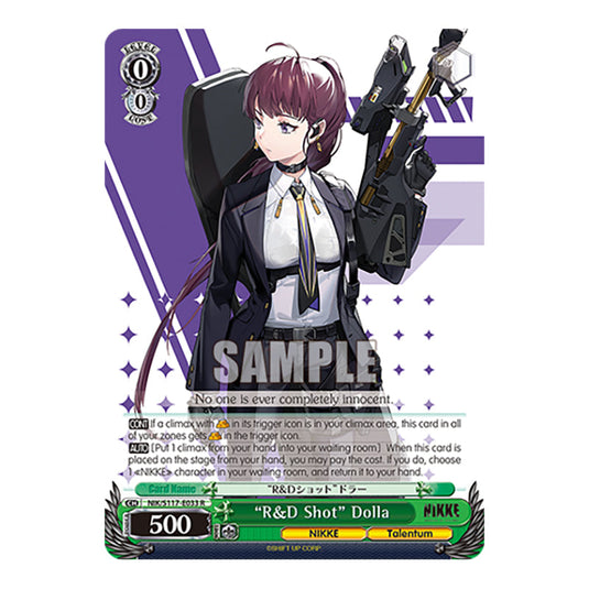 Character NIK/S117-E033 card from the Weiss Schwarz set GODDESS OF VICTORY: NIKKE