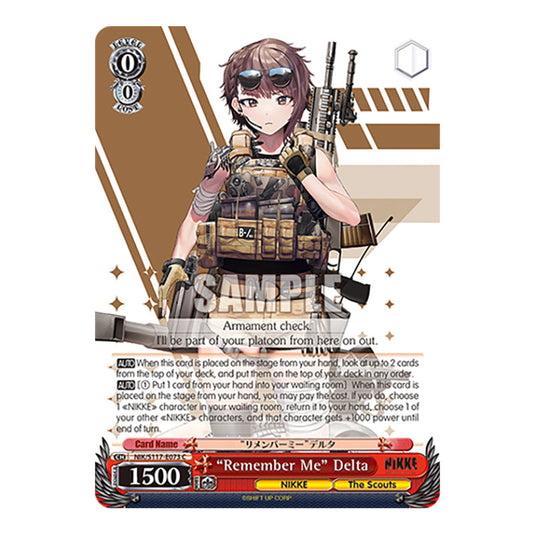 Character NIK/S117-E073 card from the Weiss Schwarz set GODDESS OF VICTORY: NIKKE