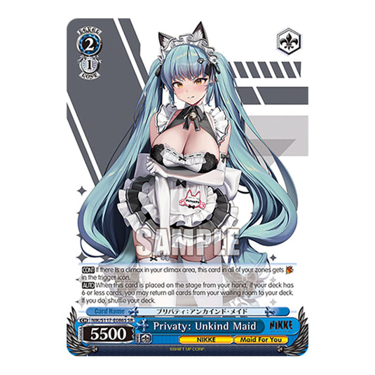 Character NIK/S117-E086S card from the Weiss Schwarz set GODDESS OF VICTORY: NIKKE