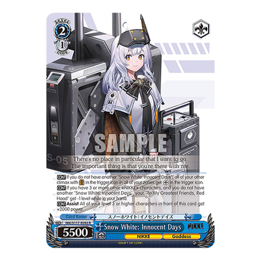 Character NIK/S117-E092 card from the Weiss Schwarz set GODDESS OF VICTORY: NIKKE