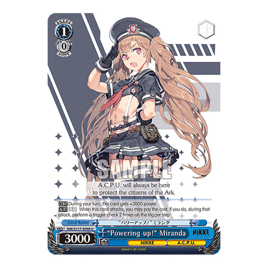 Character NIK/S117-E098 card from the Weiss Schwarz set GODDESS OF VICTORY: NIKKE