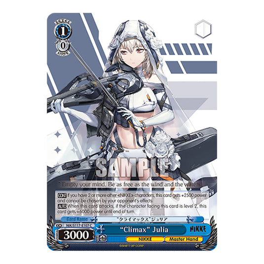 Character NIK/S117-E107 card from the Weiss Schwarz set GODDESS OF VICTORY: NIKKE
