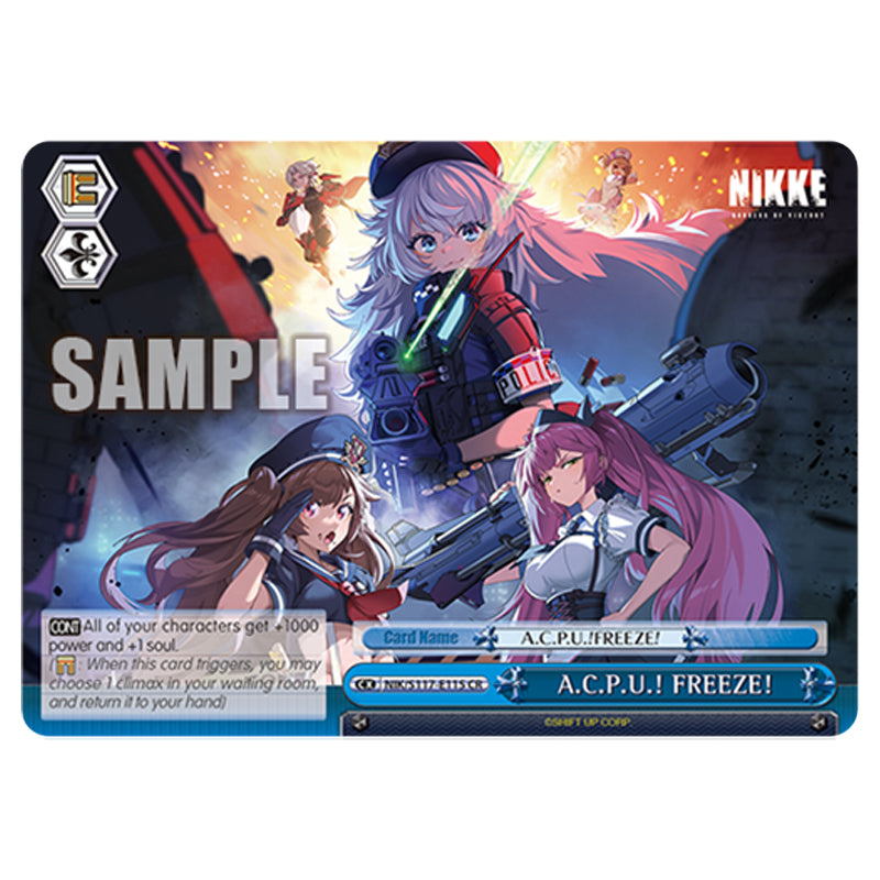 Nikke Bay Card Weiss Schwarz - GODDESS OF VICTORY: NIKKE - A.C.P.U.! FREEZE! (CR) NIK