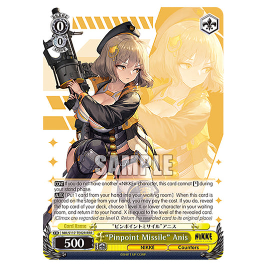 Character NIK/S117-TE02R card from the Weiss Schwarz set GODDESS OF VICTORY: NIKKE