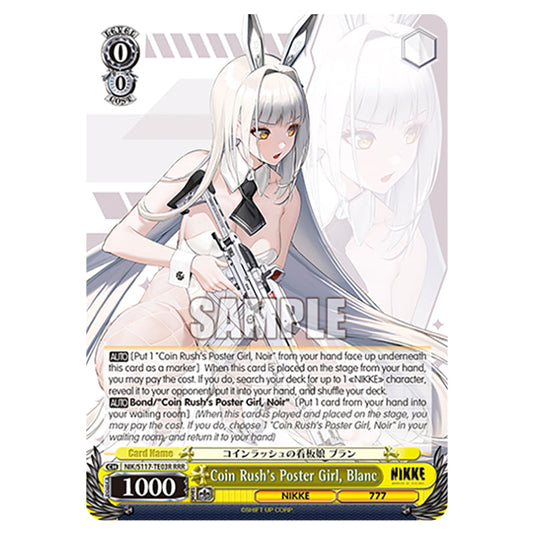 Character NIK/S117-TE03R card from the Weiss Schwarz set GODDESS OF VICTORY: NIKKE