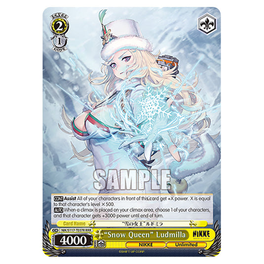 Character NIK/S117-TE07R card from the Weiss Schwarz set GODDESS OF VICTORY: NIKKE