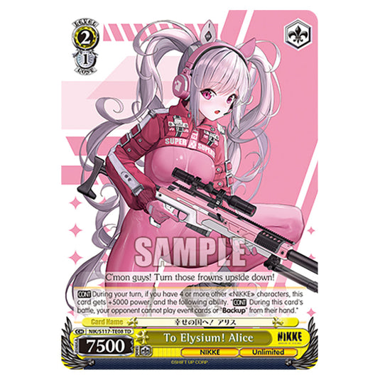 Character NIK/S117-TE08 card from the Weiss Schwarz set GODDESS OF VICTORY: NIKKE