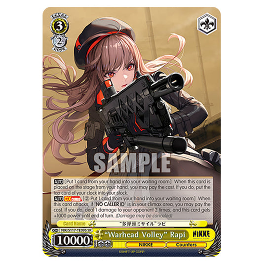 Character NIK/S117-TE09S card from the Weiss Schwarz set GODDESS OF VICTORY: NIKKE