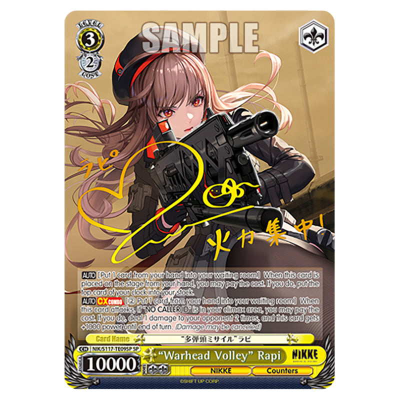 Nikke Cards Rapi Sign Weiss Schwarz - GODDESS OF VICTORY: NIKKE - “Warhead Volley” Rapi (SP)