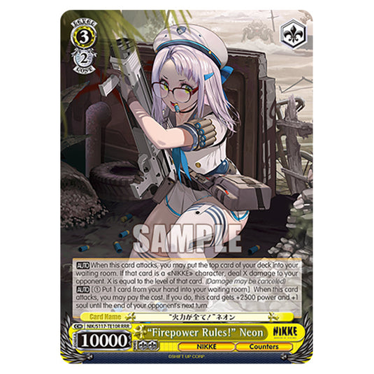 Character NIK/S117-TE10R card from the Weiss Schwarz set GODDESS OF VICTORY: NIKKE
