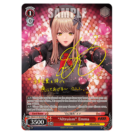 Character NIK/S117-TE16SP card from the Weiss Schwarz set GODDESS OF VICTORY: NIKKE